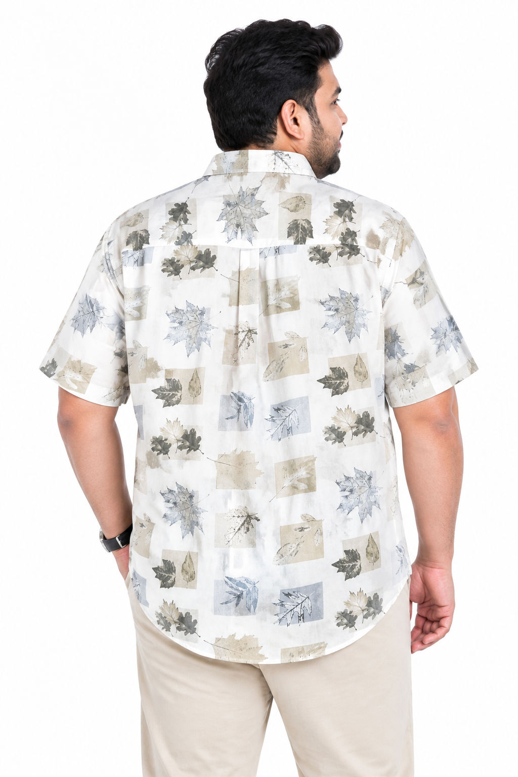 Big MEND Beige Printed Rayon Shirt product image