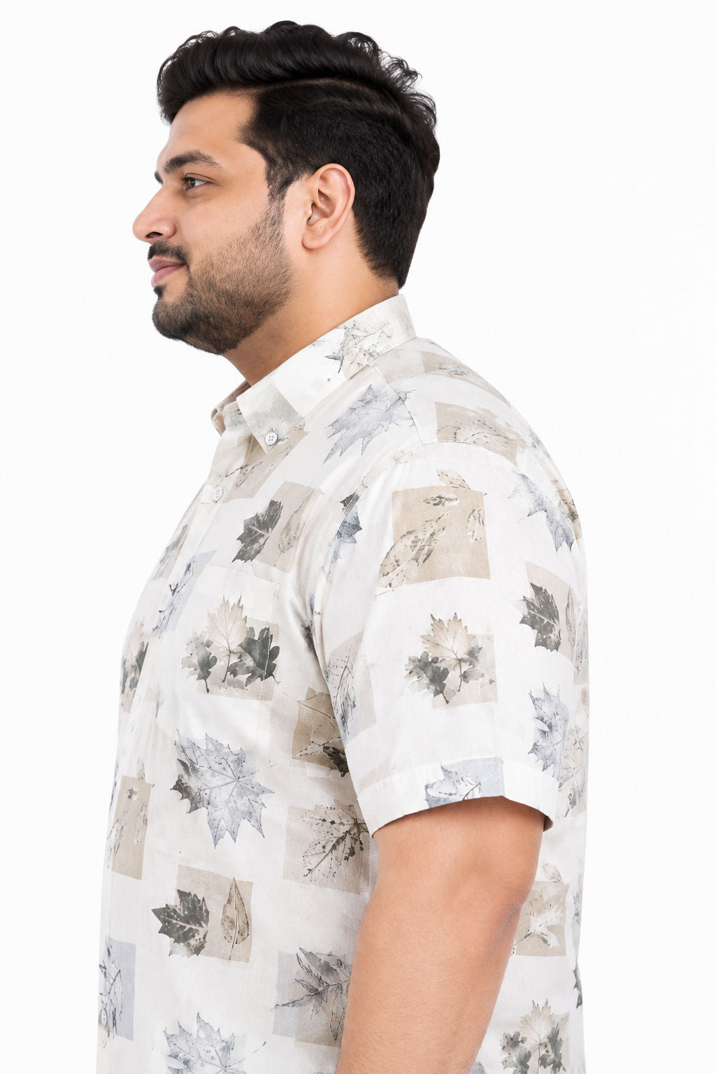 Big MEND Beige Printed Rayon Shirt product image