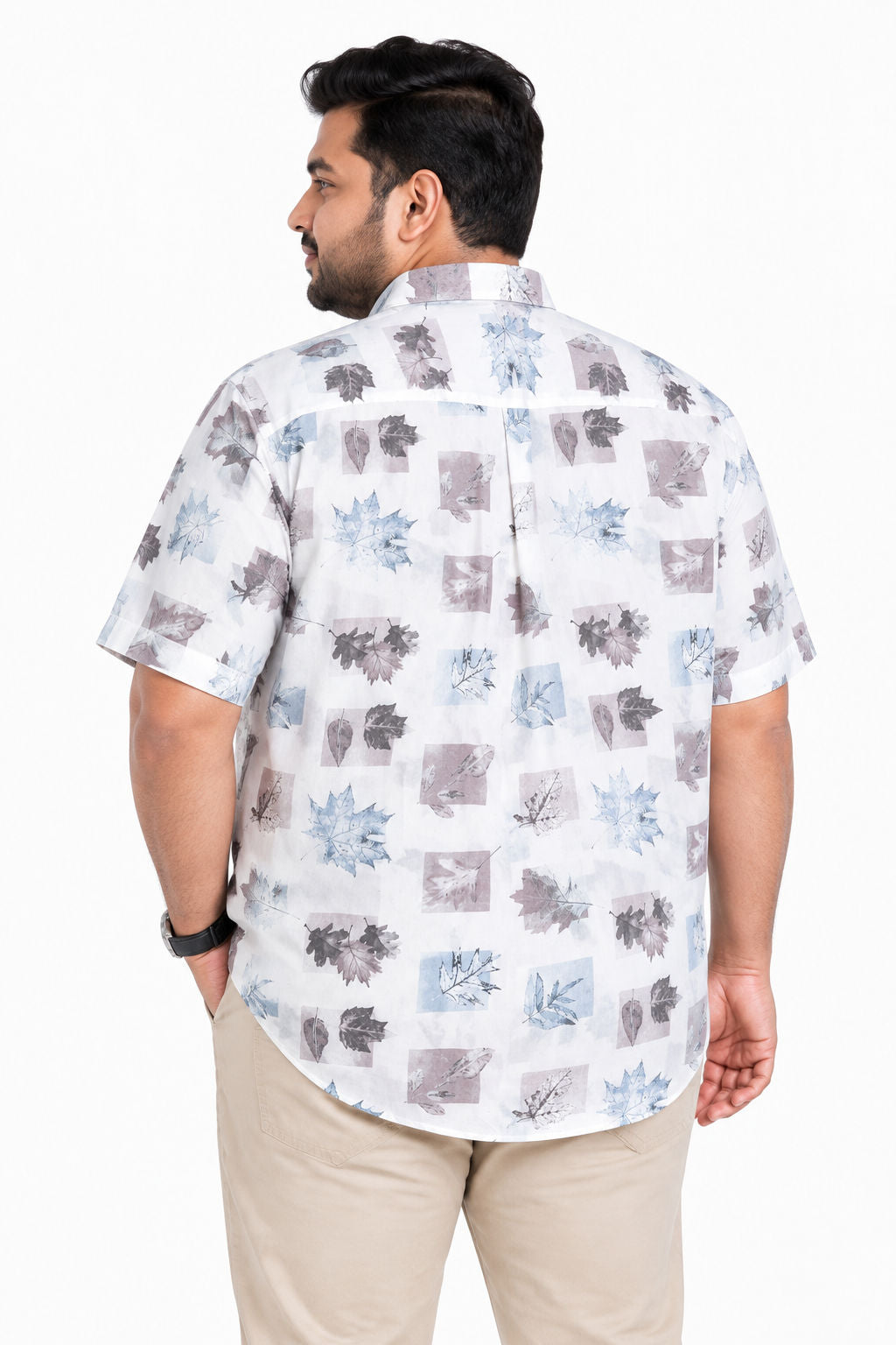 Big MEND Dusty Pink Printed Rayon Shirt product image