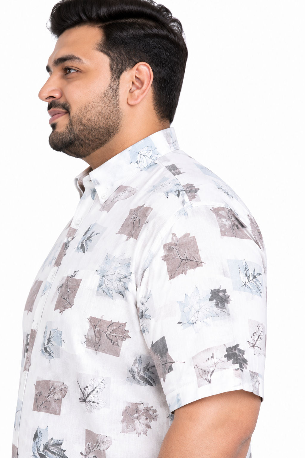 Big MEND Dusty Pink Printed Rayon Shirt product image