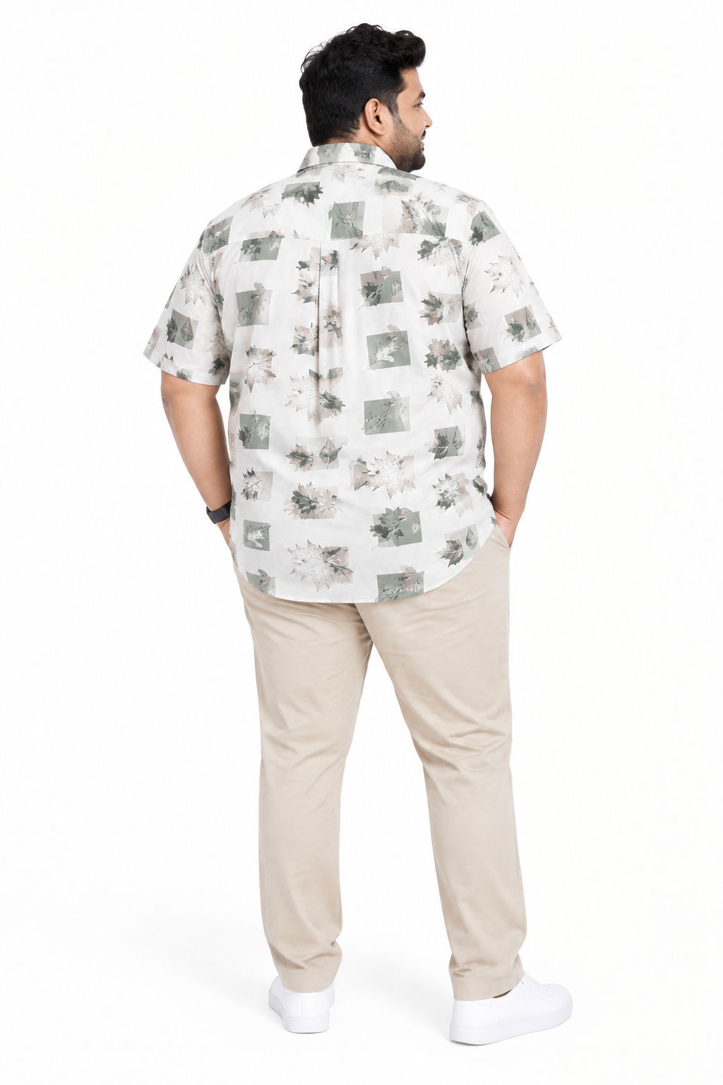 Big MEND Light Green Printed Rayon Shirt product image