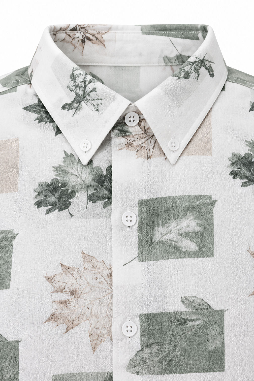 Big MEND Light Green Printed Rayon Shirt product image