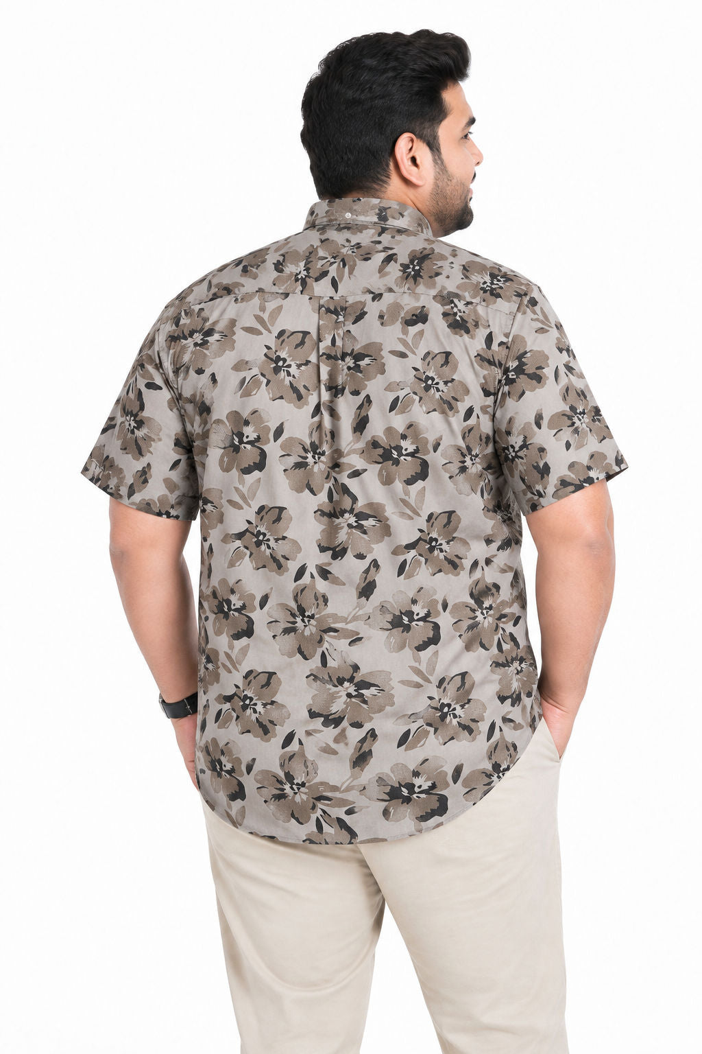 Big MEND Natural Printed Rayon Semi Slim Fit Half Sleeve Shirt product image