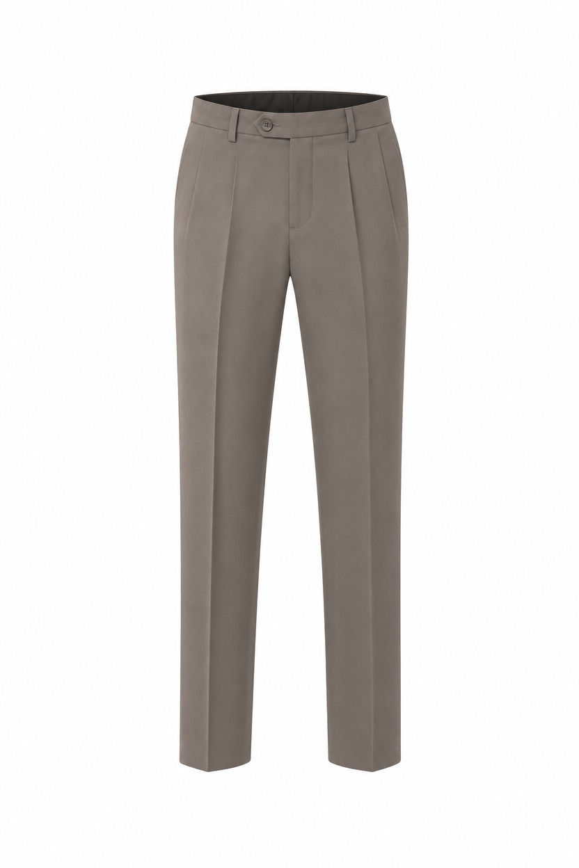 Coffee Brown Solid Semi Slim Fit Half Sleeve Trouser product image