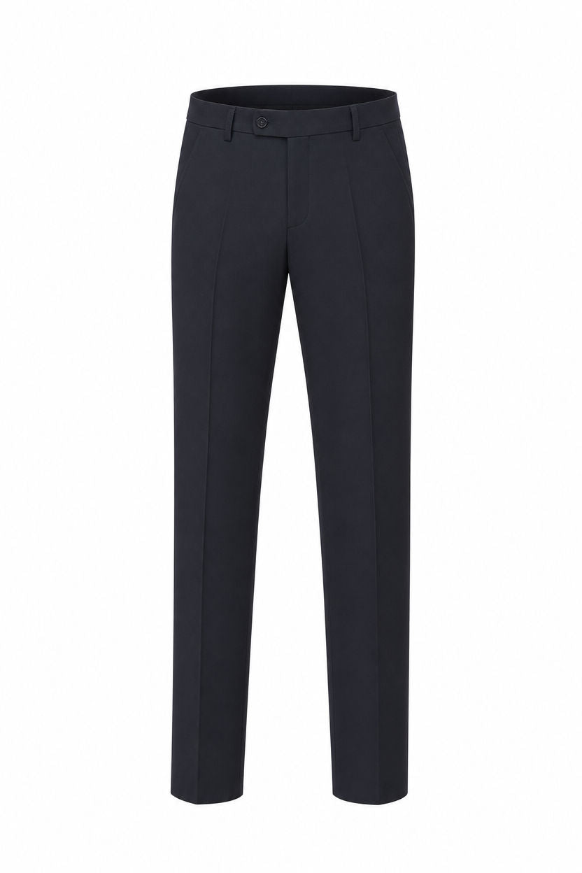 Dark Navy Solid Semi Slim Fit Half Sleeve Trouser product image
