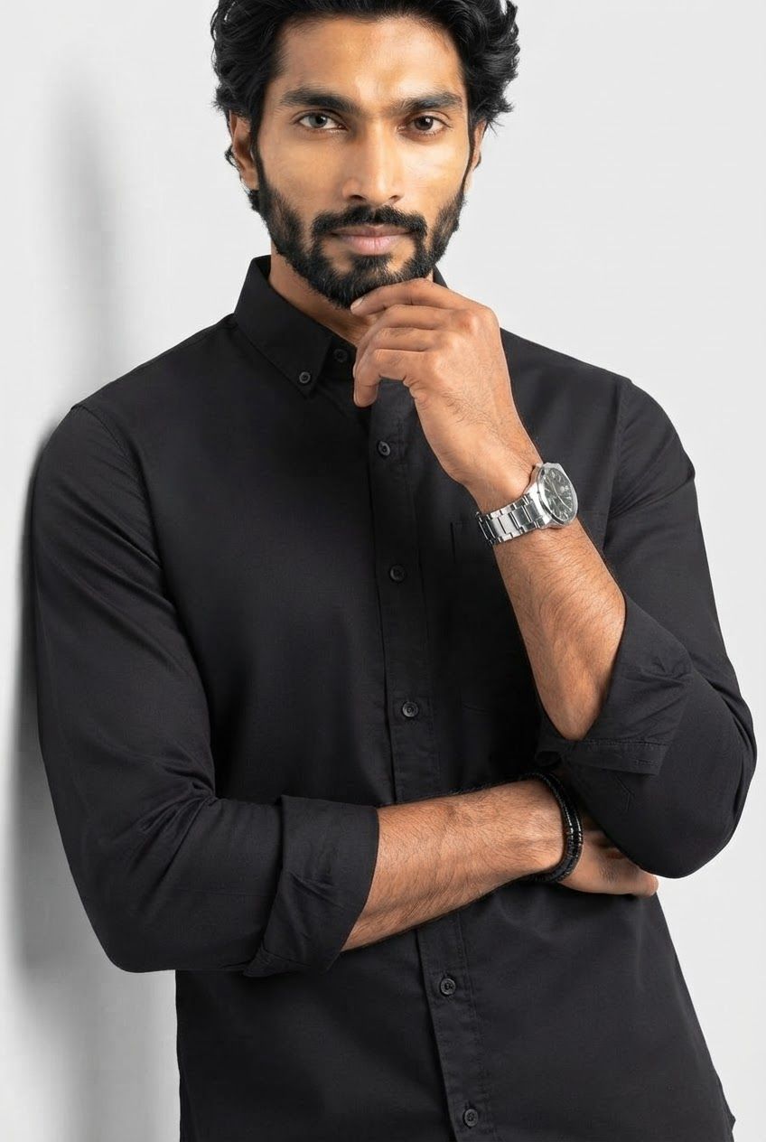 Full Sleeve Solid Oxford Semi Slim Fit Shirt product image
