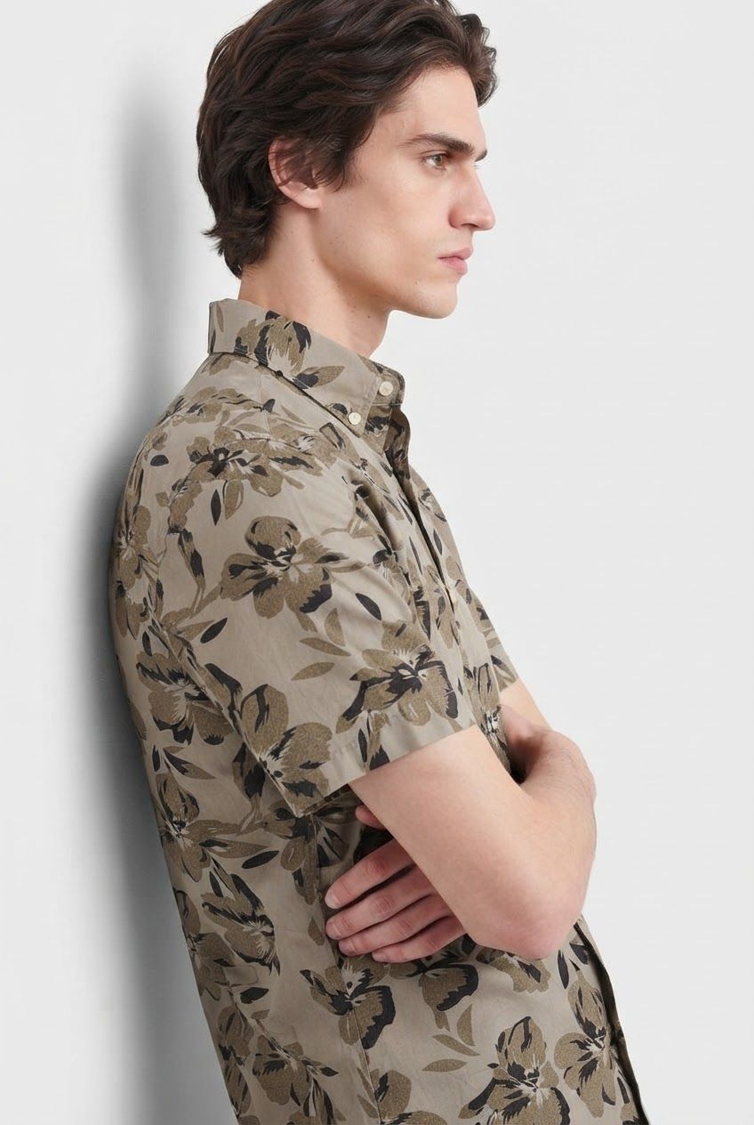 Natural Printed Rayon Semi Slim Fit Half Sleeve Shirt product image