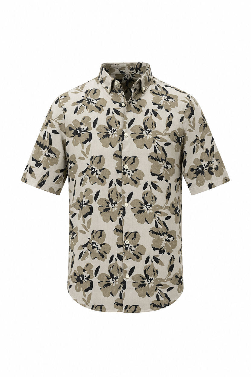 Natural Printed Rayon Semi Slim Fit Half Sleeve Shirt product image