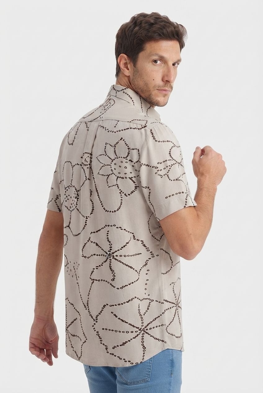 Natural Printed Rayon Semi Slim Fit Shirt product image