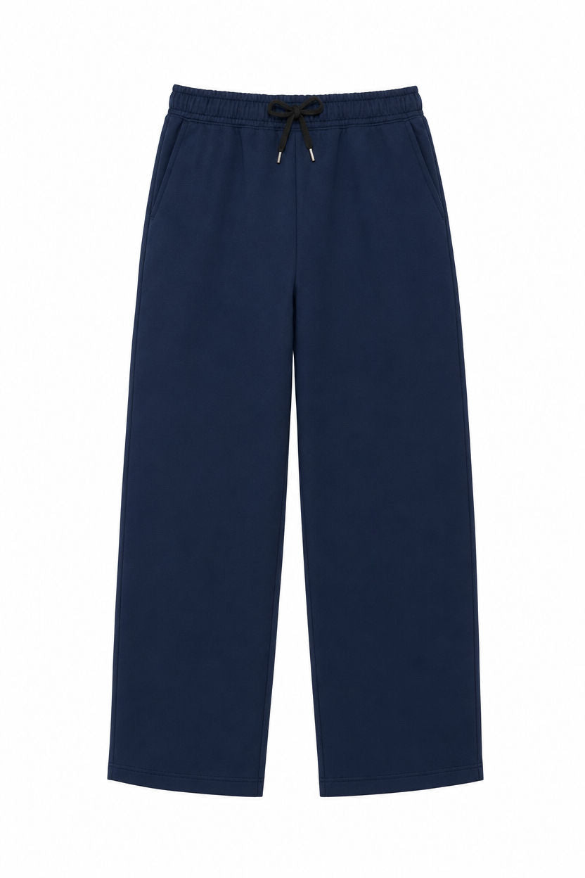 Navy Baggy Mid Rise Trackpants product image