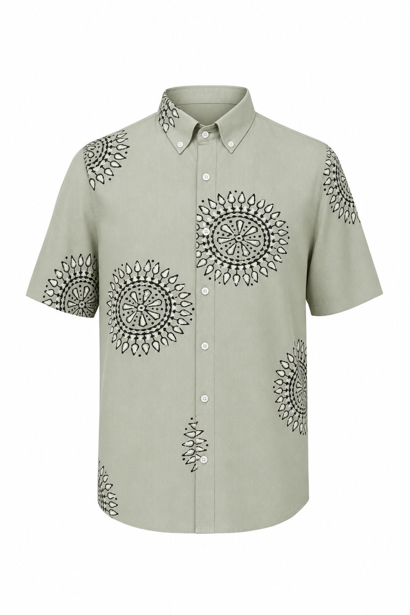Pista Printed Rayon Semi Slim Fit Half Sleeve Shirt product image