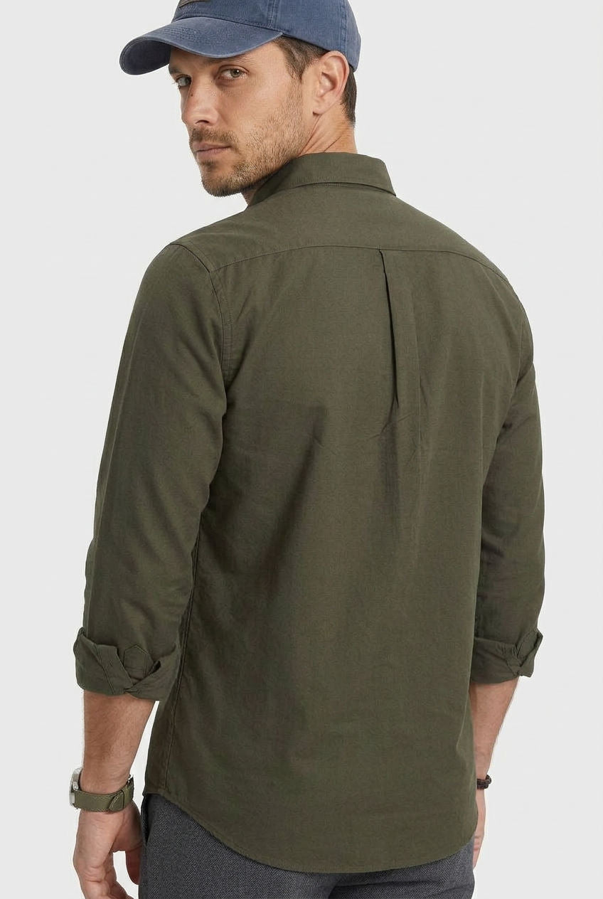 Olive Oxford Shirt-thumbmail-4