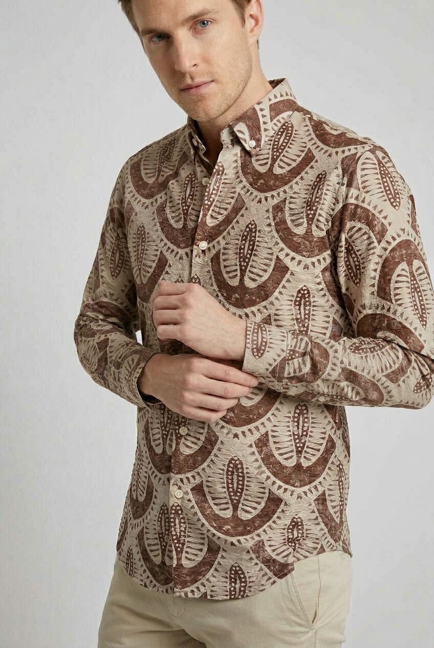 Brown Printed Shirt-thumbmail-3
