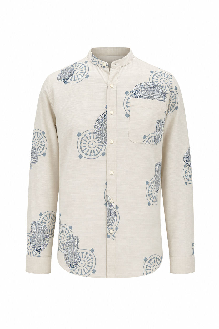 Blue Printed Shirt