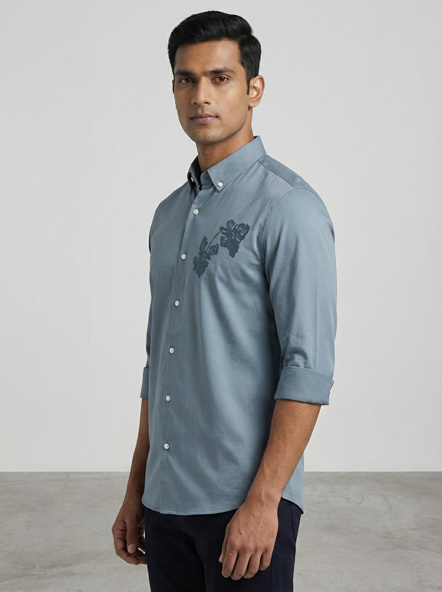 Floral Print Fancy Shirt-thumbmail-3