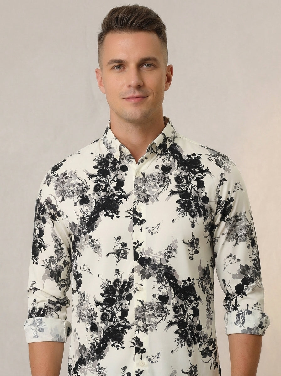 Ivory Noir Floral Shirt-thumbmail-3