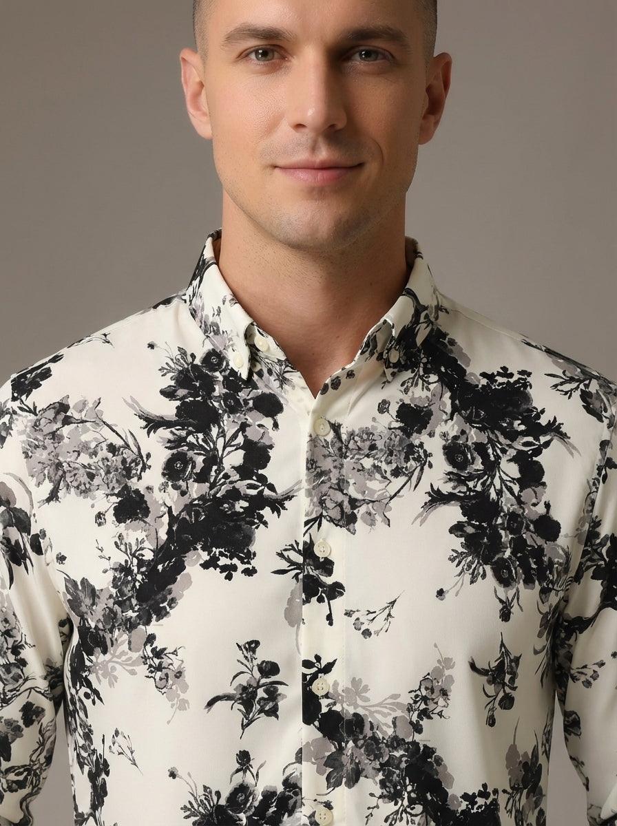 Ivory Noir Floral Shirt-thumbmail-4